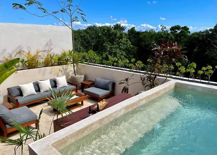 Luxury Penthouse! Private Rooftop Pool Elevator * Tulum